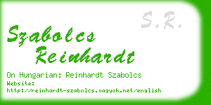 szabolcs reinhardt business card